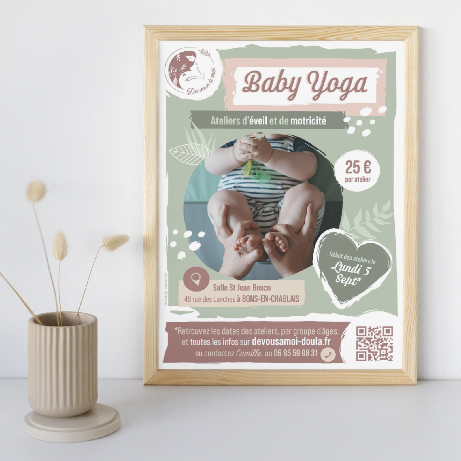 Affiche, De vous à moi / Ateliers “Baby Yoga”